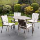 Artemis Home Delamere 4 Seater Outdoor Dining Set with Seat Cushions