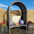 Shire Contemporary 2 Seater 5 x 2ft Black Pressure Treated Arbour