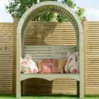 Shire Contemporary 2 Seater 5 x 2ft Green Pressure Treated Arbour