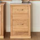 Baumhaus Mobel 2 Drawer Oak Filing Cabinet