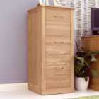 Baumhaus Mobel 3 Drawer Oak Filing Cabinet