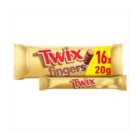 Twix Caramel & Milk Chocolate Fingers Biscuit Snack Bars Large Multipack 16 x 20g