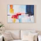 Elements Abstract Brushstrokes Framed Canvas
