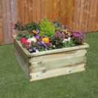 Sleeper Square Wooden Raised Bed 90cm