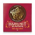 Willie's Cacao Dark Chocolate with Hazelnut & Raisin 50g