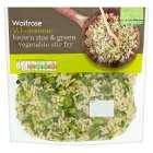 Waitrose Brown Rice, Green Vegetable Stir Fry, 300g