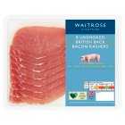Waitrose 8 Dry Cured Unsmoked Back Bacon Rashers, 250g