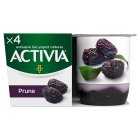 Activia Fusion Prune Gut Health Yogurts, 4x120g