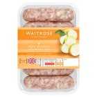 Waitrose 6 British Pork & Bramley Apple Sausages, 400g