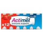 Actimel Immunity Strawberry Live Yogurt Drinks Large Pack, 12x100g