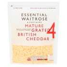 Waitrose Essential Mature Grated Cheddar S4, 250g