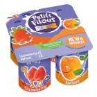 Yoplait Strawberry & Apricot Kids Yogurts Big Pots, 4x85g