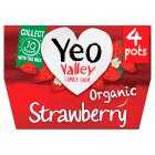 Yeo Valley Strawberry Organic Yogurts, 4x110g