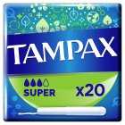 Tampax Super Tampons With Cardboard Applicator, 20s