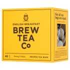 Brew Tea Co English Breakfast 40 Tea Bags, 150g