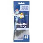 Gillette Blue 3 Disposable Razors, 4s
