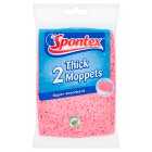 Spontex Thick Moppets Sponge Wipes, 2s