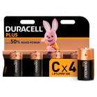 Duracell Plus C Batteries Alkaline, 4s