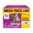 Whiskas 1+ Poultry Selection in Jelly, 40x85g
