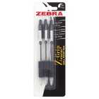 Zebra Grip Black Ballpoint Pens, 3s