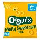 Organix Melty Sweetcorn Rings, 20g