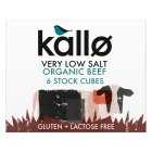 Kallo Organic Beef Low Salt 6 Stock Cubes, 48g
