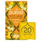Pukka Lemon Ginger Manuka Honey 20Herbal Tea Sachets, 40g