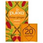 Pukka Organic Three Ginger 20 Tea Sachets, 36g