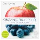 Clearspring Organic Purée Apple & Blueberry, 2x100g