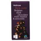 Waitrose Dark Choc with Raisins & Almonds, 180g