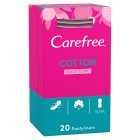 Carefree cotton fresh breathable pantyliners, 20s
