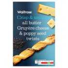 Waitrose Cheese & Poppy Seed Twists, 125g