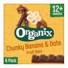 Organix Banana & Date Fruit Snack Bar, 6x17g