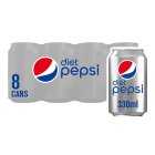 Diet Pepsi Cola Cans, 8x330ml