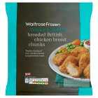 Waitrose Frozen Breaded Chicken Breast Chunks, 300g