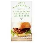 Linda McCartney's 2 Frozen Vegetarian Mozzarella 1/4lb Burgers, 227g