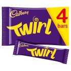 Cadbury Twirl Chocolate Bar Multipack 4 Pack, 136g
