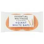 Essential Waitrose White Giant Baps, 4s
