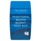 Waitrose Traditional Brown Basmati Aged Rice, 1kg
