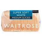 Waitrose Super Soft White Medium Sliced, 800g