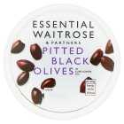 Waitrose Essential Pitted Black Olives, 120g