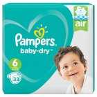 Pampers Baby-Dry 6 Extra Large 13-18kg, 33s