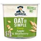 Quaker Oat So Simple Apple & Blueberry Porridge Pot, 57g