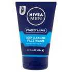 Nivea for men deep clean face wash, 100ml