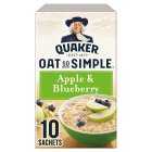Quaker Oat So Simple Apple & Blueberry Porridge Sachets, 360g