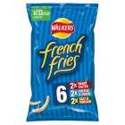 Walkers French Fries Crisps Variety Multipack Snacks, 6x18g