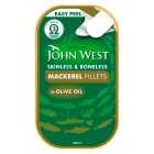 John West Mackerel Fillets in Olive Oil, drained 80g