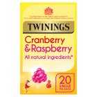 Twinings Cranberry and Raspberry Fruit Tea Bags 20, 40g