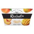 Rachels Dairy Luscious Fruits Peach & Mango Organic Yogurts, 4x110g