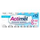 Actimel Immunity 0% Added Sugar Fat Free Live Yogurt Drinks Large Pack, 12x100g